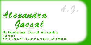 alexandra gacsal business card